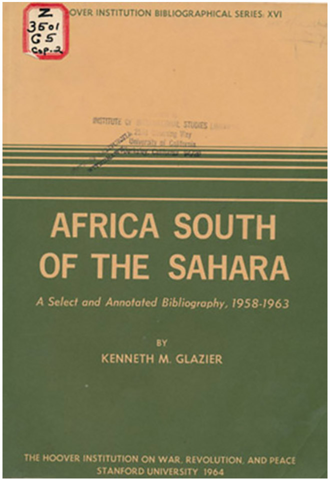 Image for Africa South of the Sahara: A Select and Annotated Bibliography, 1958-1963