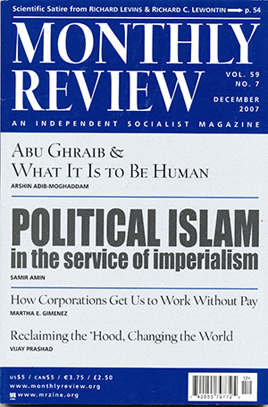 Image for Monthly Review: An Independent Socialist Magazine (Vol 59, No. 7, December 2007)