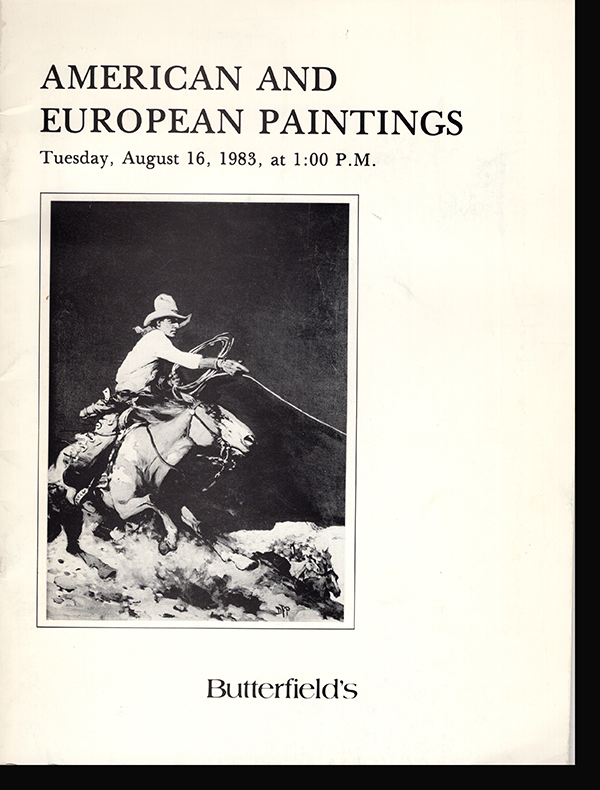 Image for Butterfields: American and European Paintings (August 16, 1983)