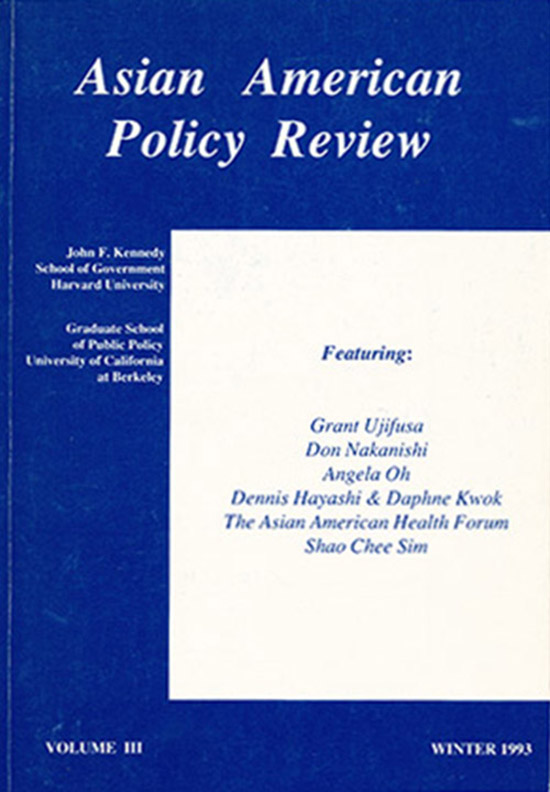 Image for Asian American Policy Review (Vol III, 1993, Winter 1993)