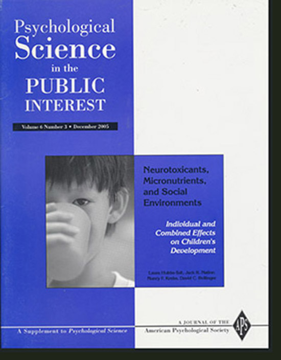 Psychological Science in the Public Interest (Volume 6, Number 3, December 2005)