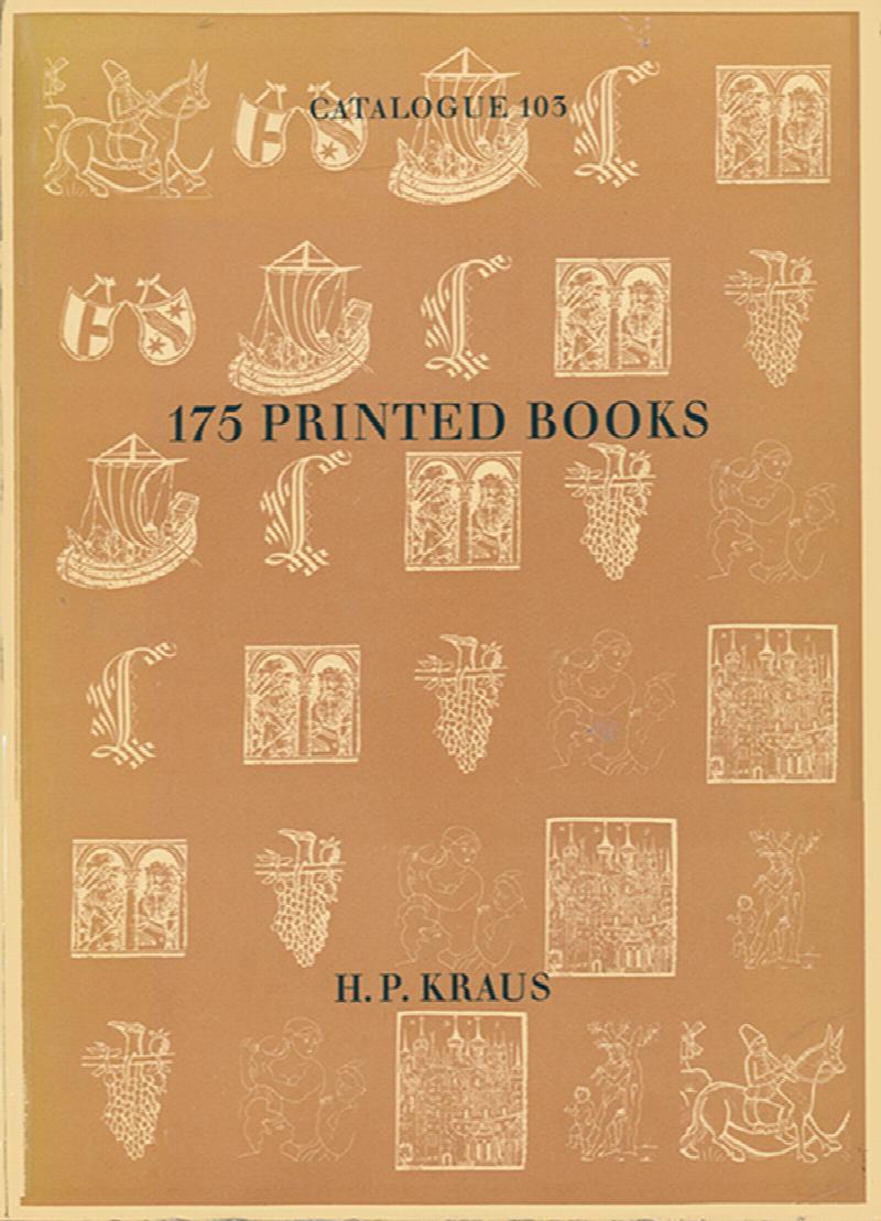 Image for 175 Printed Books: Catalogue 103