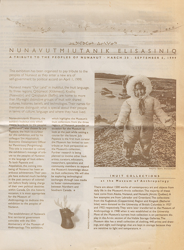 Image for Nunavutmiutanik Elisasiniq. A Tribute to the Peoples of Nunavut