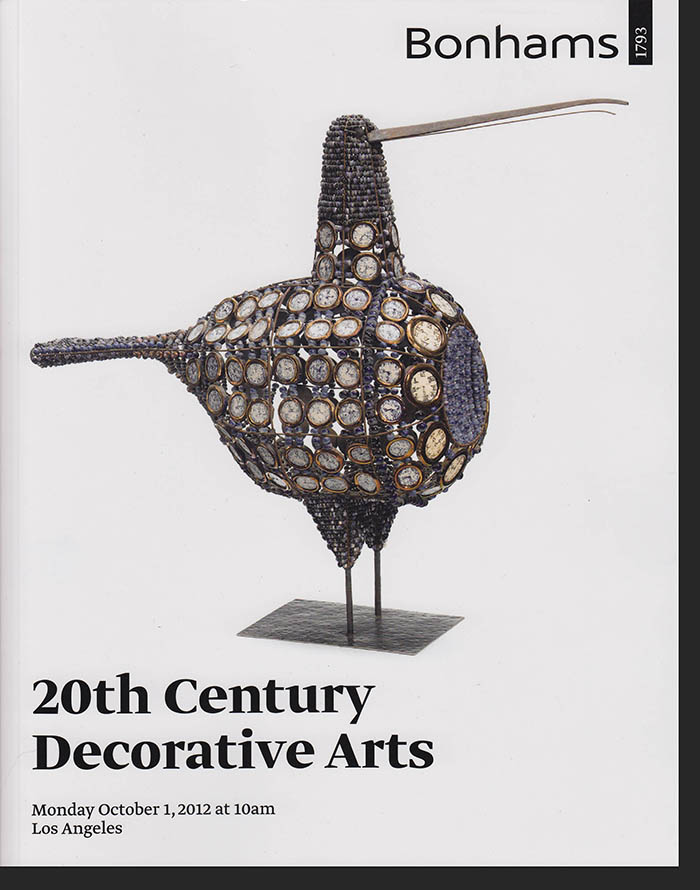 Image for 20th Century Decorative Arts (Bonhams: Los Angeles, October 1, 2012)