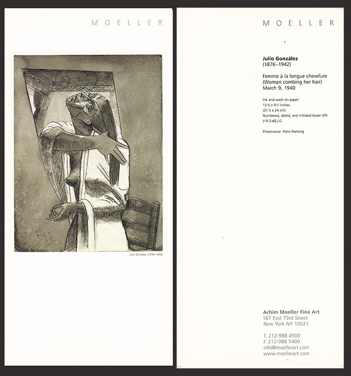 Image for Julio Gonzalez: Femme la longue chevelure (Woman Combing her hair)