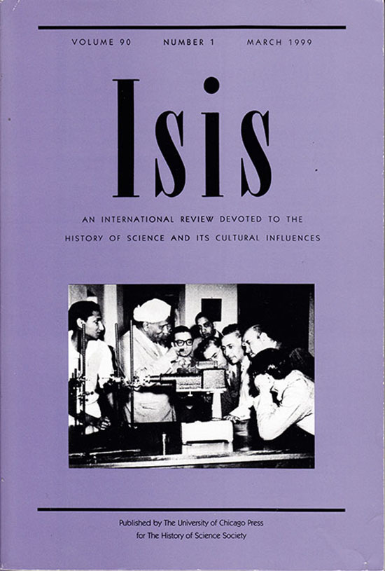 Image for Isis: An International Review Devoted to the History of Science and Its Cultural Influences (Vol. 90, No. 1, March, 1999)