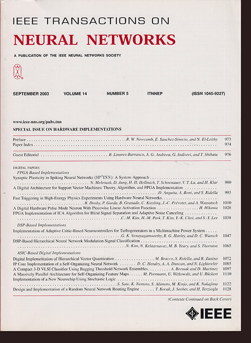 IEEE Transactions on Neural Networks: (March 2003, Vol 14, No. 2)