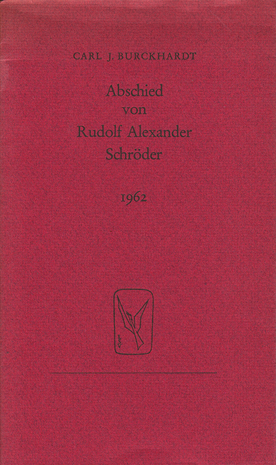 Image for Abschied von Rudolf Alexander Schroeder