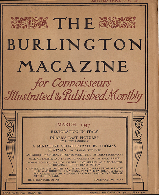 Image for The Burlington Magazine (Volume LXXXIX, March 1947, No. 528)