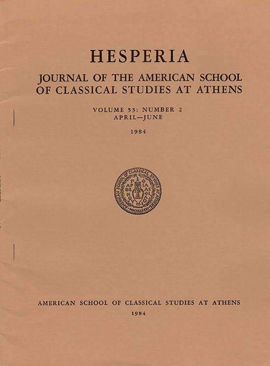 Image for Hesperia (Volume 53, No. 2, April