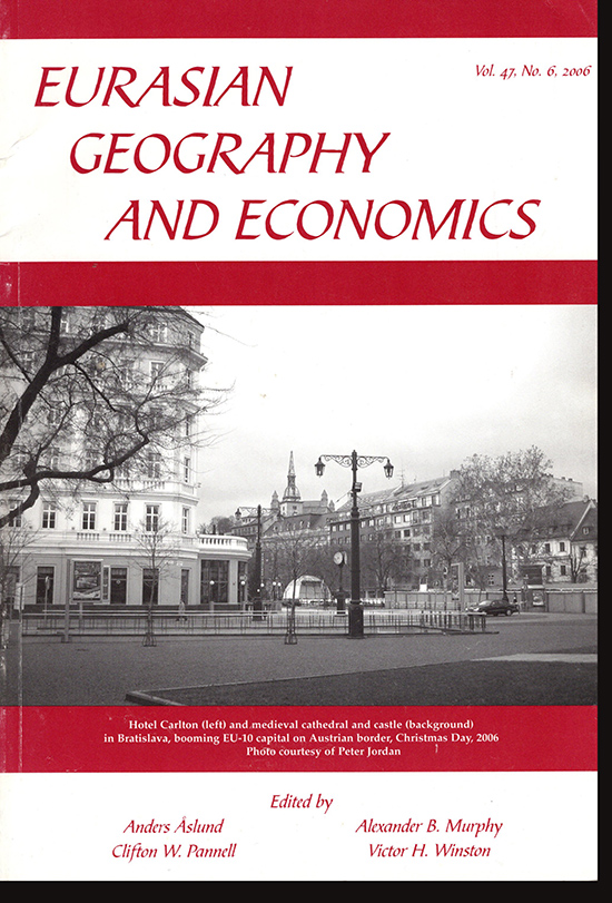 Image for Eurasian Geography and Economics (Volume 47, No. 6, 2006)