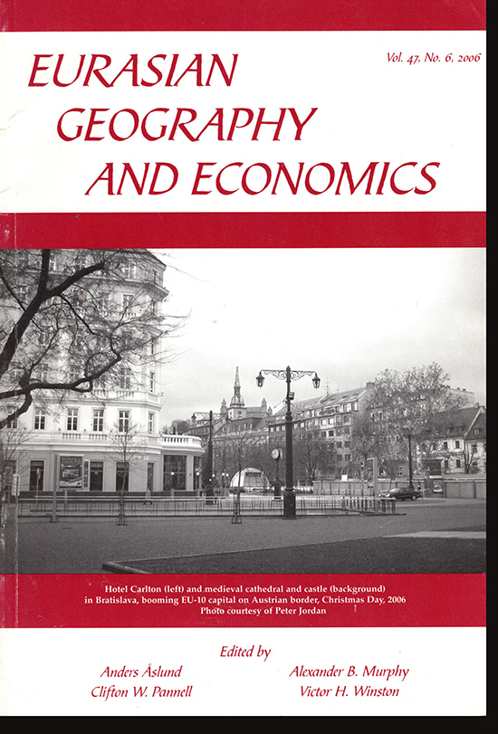 Image for Eurasian Geography and Economics (Volume 47, No. 6, 2006)