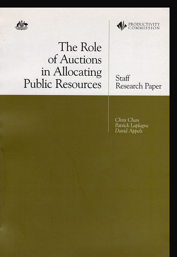 Image for The Role of Auctions in Allocating Public Resources