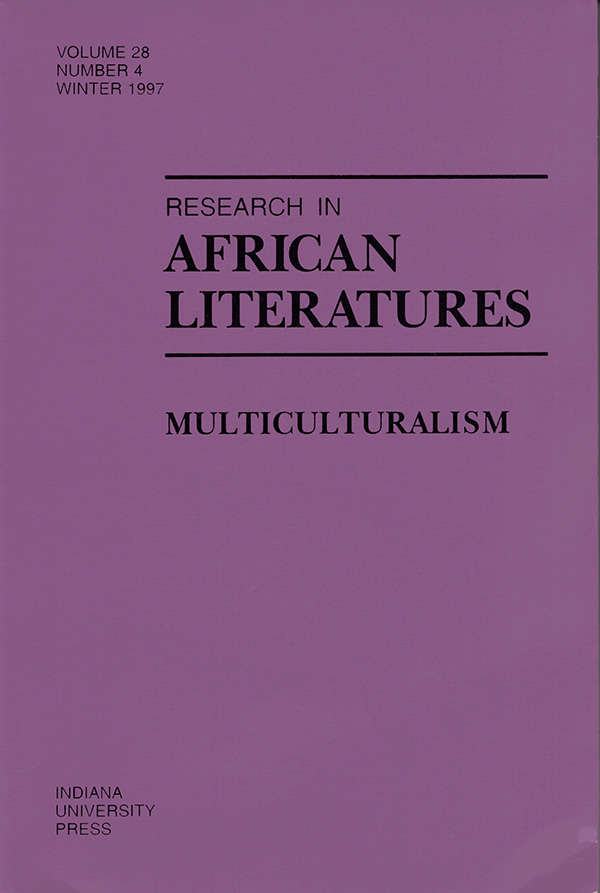 Image for Research in African Literatures: Multiculturalism (Volume 28, Number 4, Winter 1997)