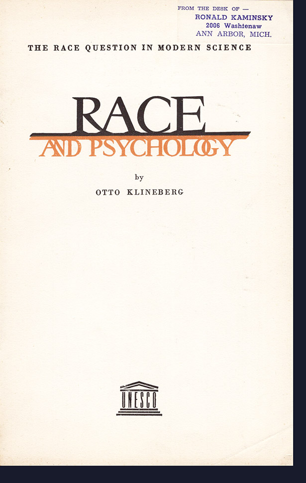Image for Race and Psychology: The Race Question in Modern Science