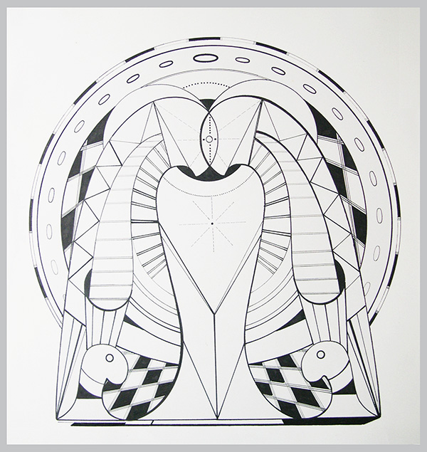 Lovebirds, Original Graphic Drawing by Amy Ione