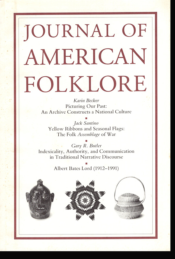 Image for Journal of American Folklore (Vol 105, No 415, Winter 1992)