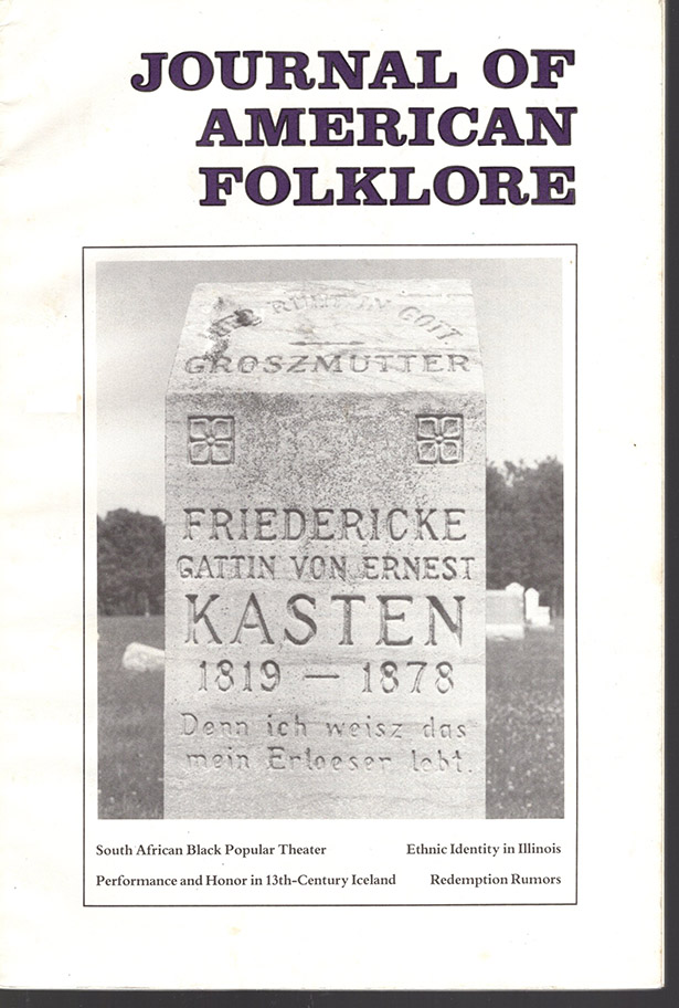 Image for Journal of American Folklore (Vol 99, April-June, 1986, No. 392)
