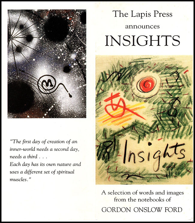 Image for The Lapis Press Announces Insights: A Selection of Words and Images from the Notebooks of Gordon Onslow Ford