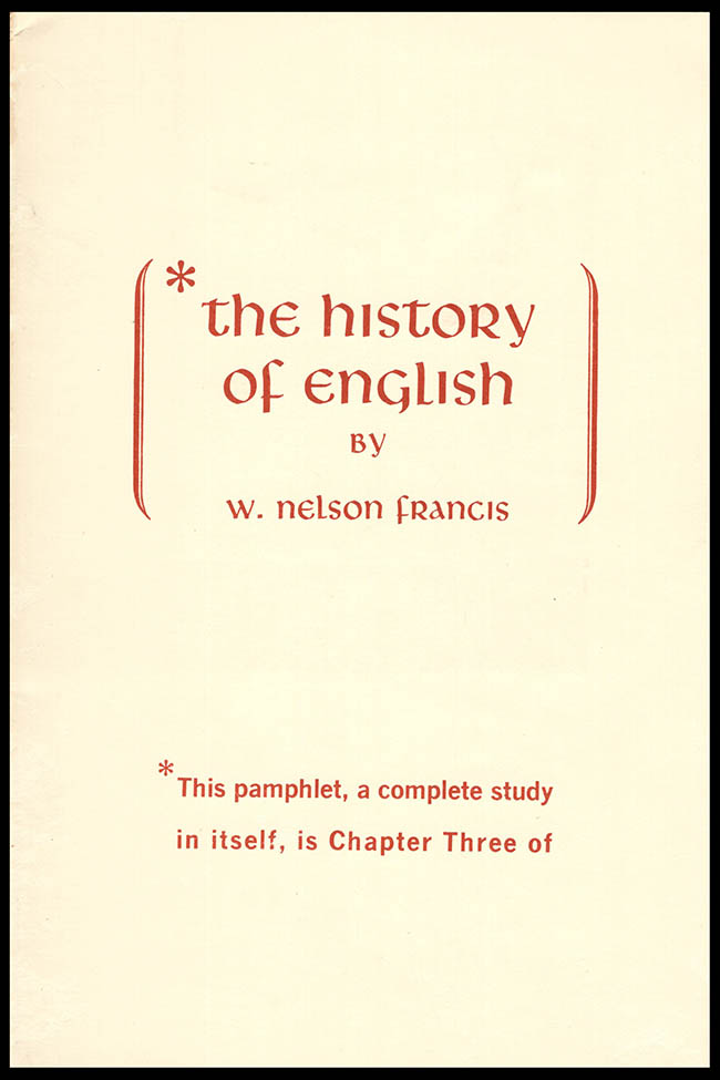 Image for The History of English: Pamphlet includes Chapter Three of the book and promotional inserts