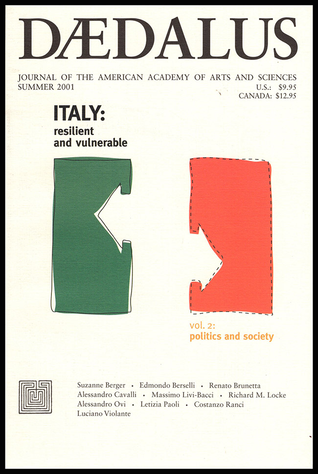 Image for Daedalus: Italy: Resilient and Vulnerable: Volume 2: Politics and Society (Summer 2001)