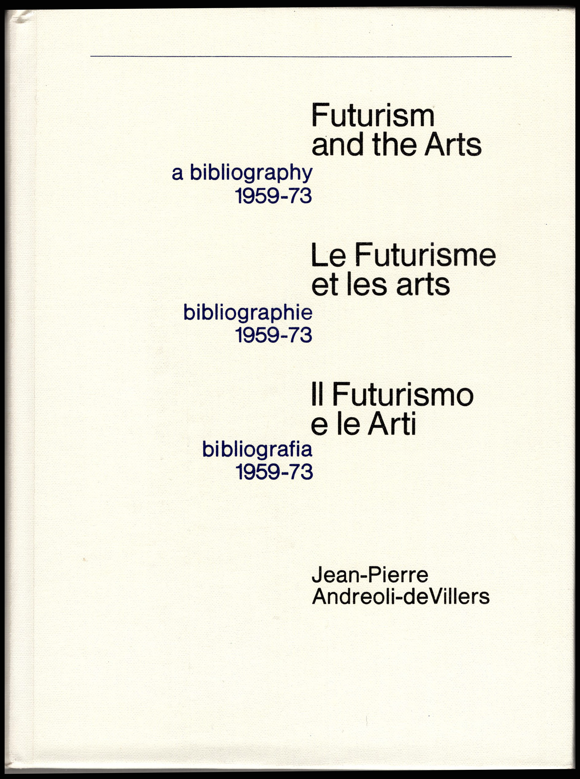 Image for Futurism and the Arts: A Bibliography