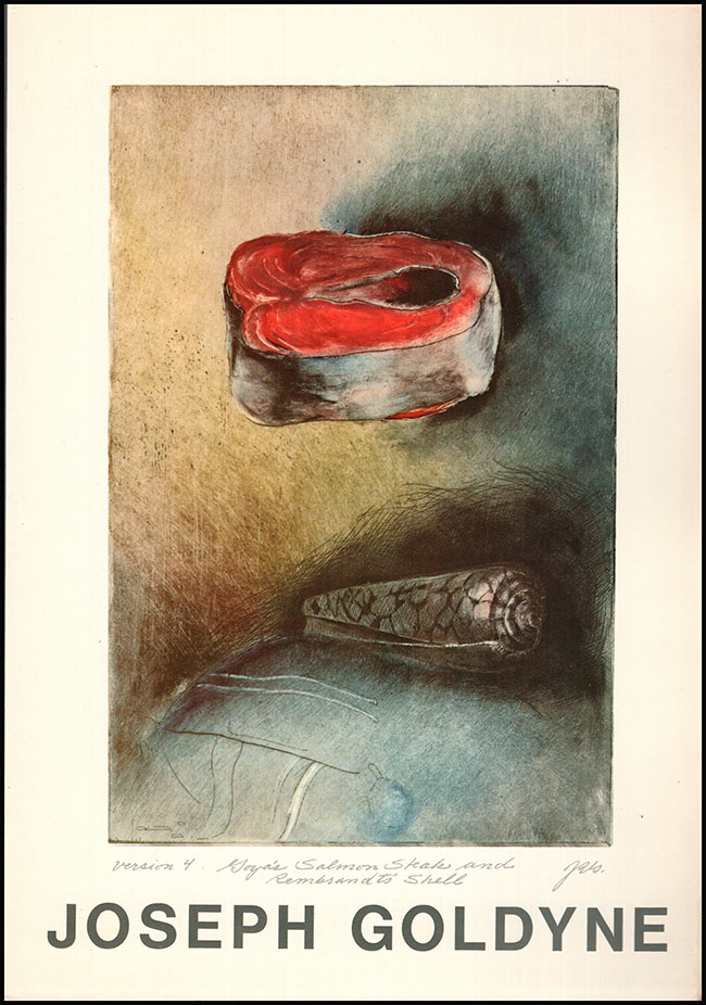 Image for Joseph Goldyne: Announcement and Catalogue for 1974 Exhibition at Quay Gallery with Goya's Salmon Steak and Rembrandt's Shell