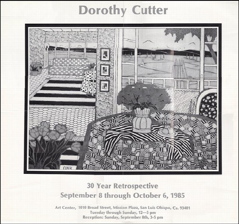 Image for Poster: Dorothy Cutter 30 Year Retrospective (September 8 through October 6, 1985)