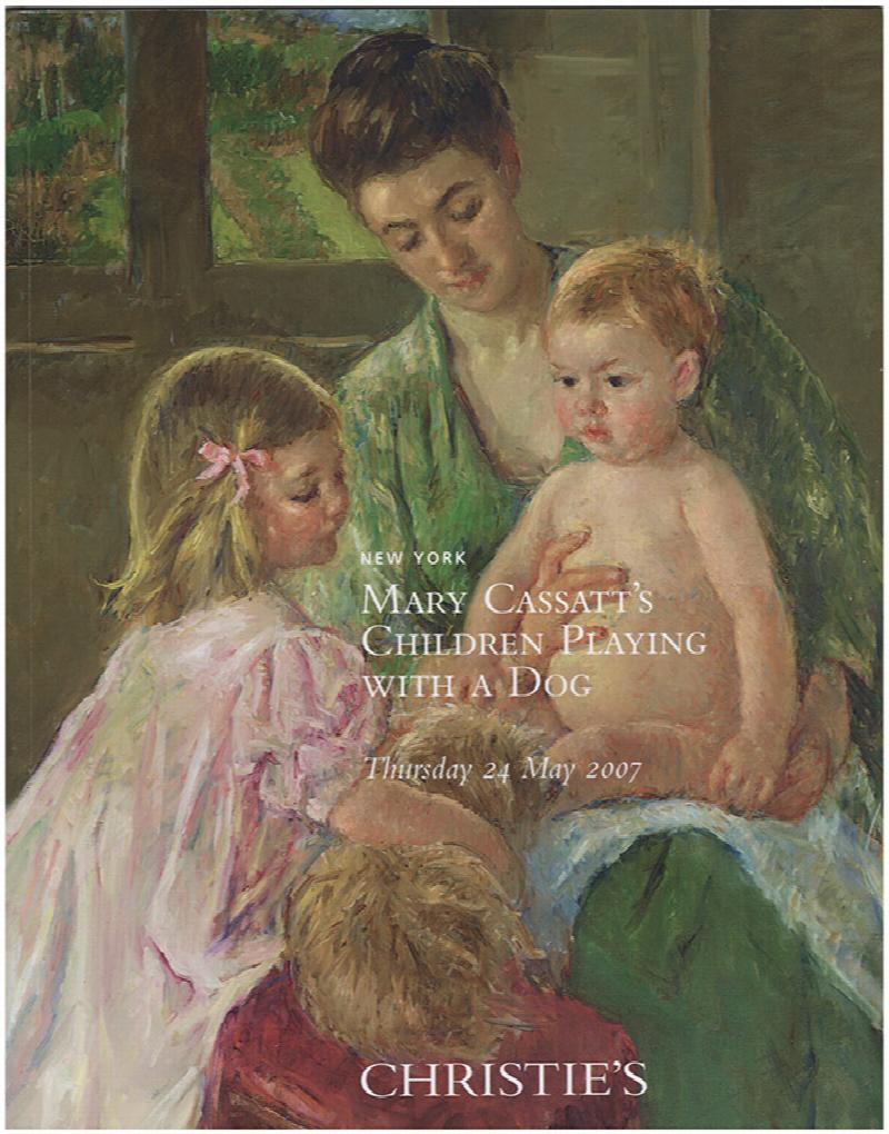 Image for Mary Cassatt's Children Playing with a Dog. Catalog for Thursday 24 May 2007 auction.