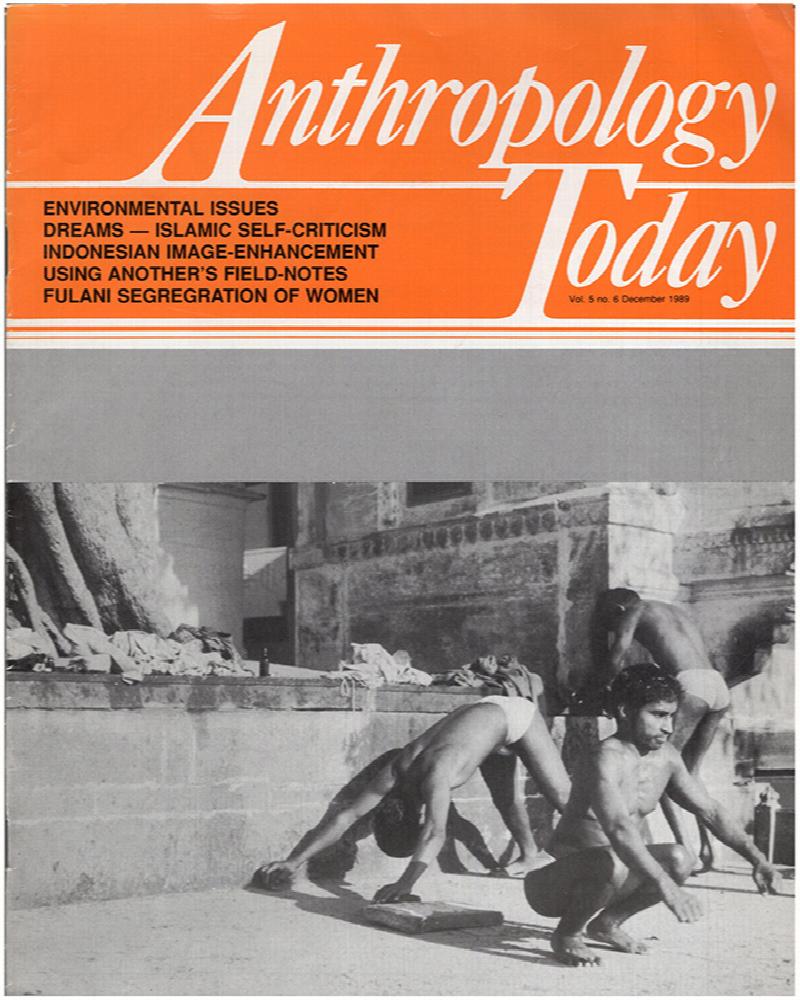 Image for Anthropology Today (Vol 5, 6 issues: February, April, June, August, October, December, 1987)