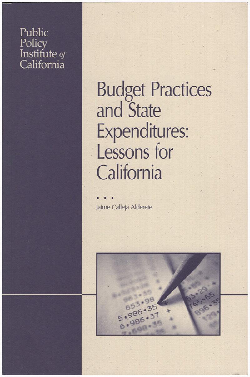 Image for Budget Practices and State Expenditures: Lessons for California