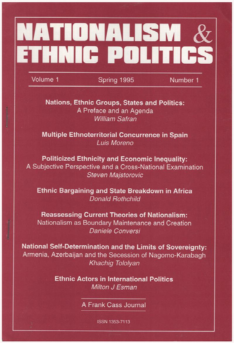 Image for Reassessing Current Theories of Nationalism: Nationalism as Boundary Maintenance and Creation