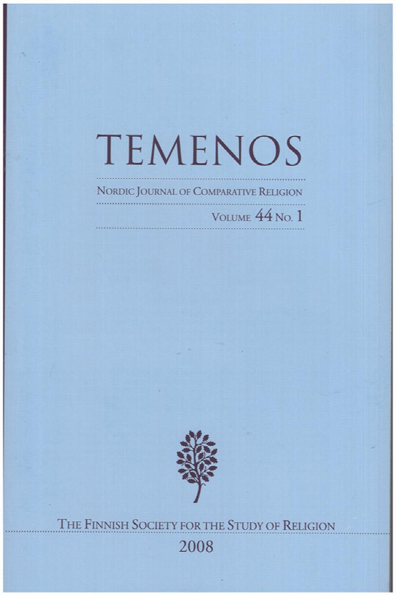 Image for Temenos: Nordic Journal of Comparative Religion (Vol 44, No. 1)