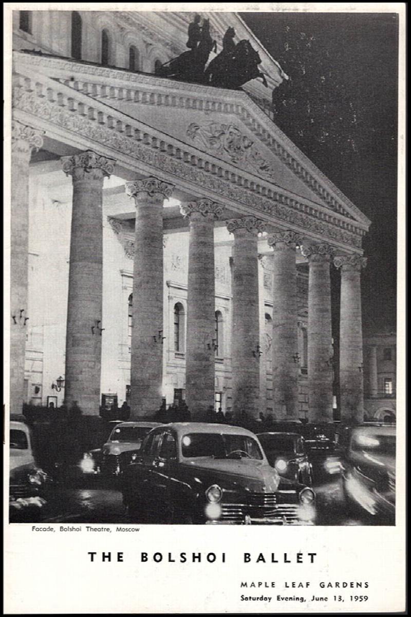 Image for The Bolshoi Ballet Program (Maple Leaf Gardens, Toronto, June 13, 1959)
