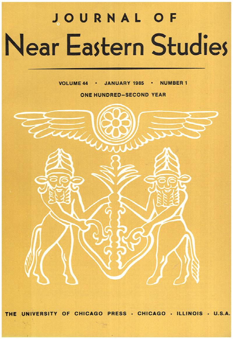 Image for Journal of Near Eastern Studies (Vol 44, January 1985, Number 1)