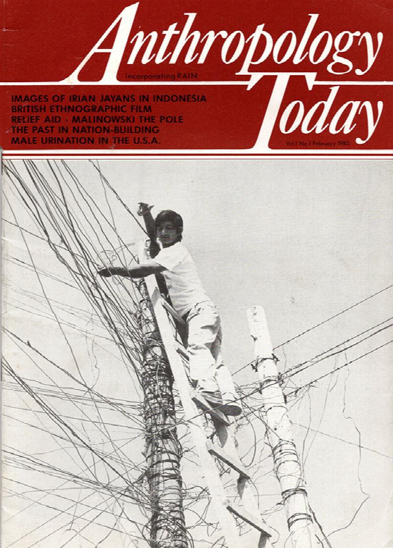 Image for Anthropology Today (Vol 1, Number 1, February 1985)
