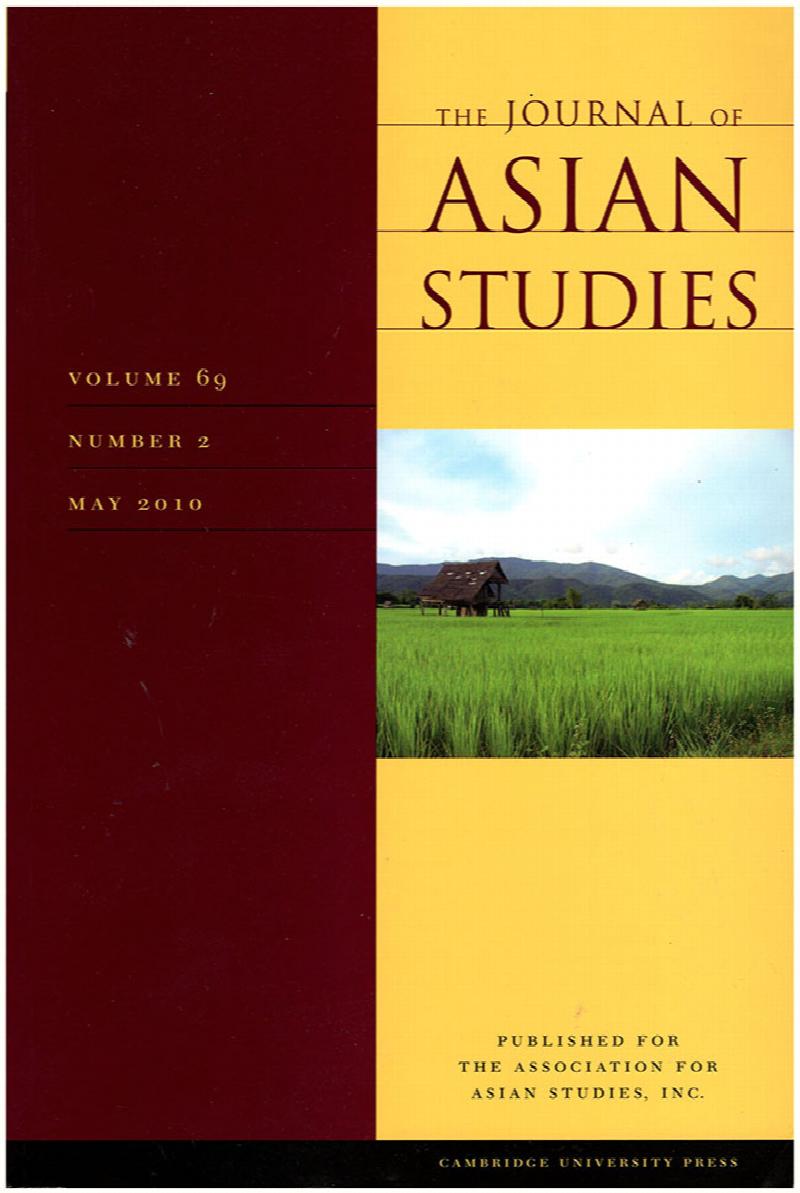 Image for Journal of Asian Studies (Volume 69, No 2, May 2010)