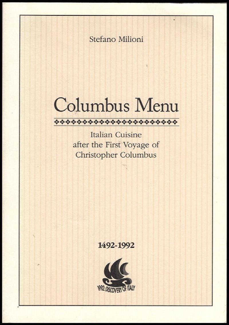 Image for Columbus Menu: Italian Cuisine After the First Voyage of Christopher Columbus 1492-1992