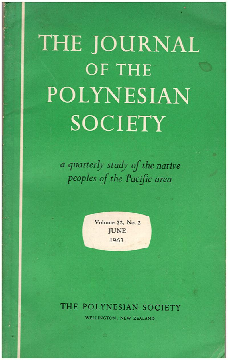 Image for The Journal of the Polynesian Society (Volume 72, No. 2, June 1963)