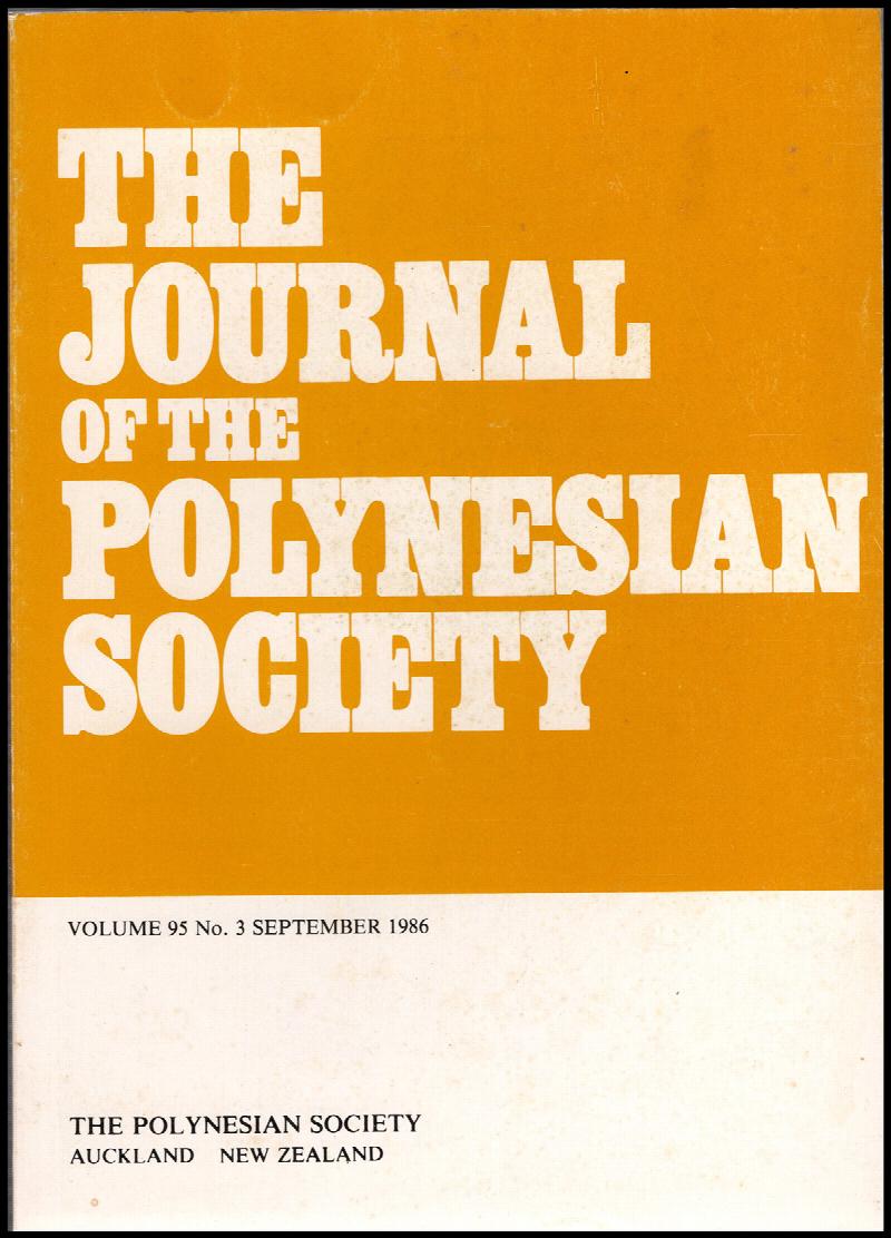 Image for The Journal of the Polynesian Society (Volume 95, No. 3, September 1986)