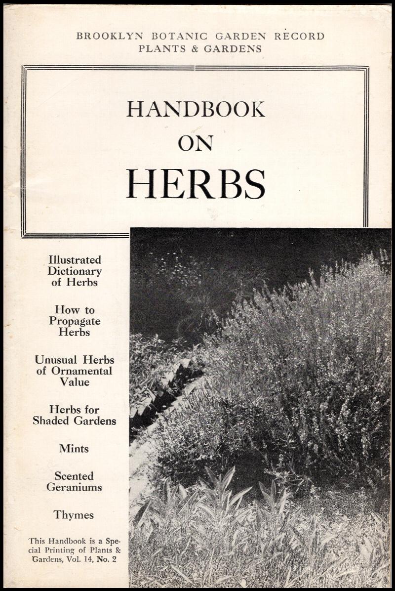 Image for Handbook on Herbs (Brooklyn Botanic Garden, Vol. 14, No. 2)
