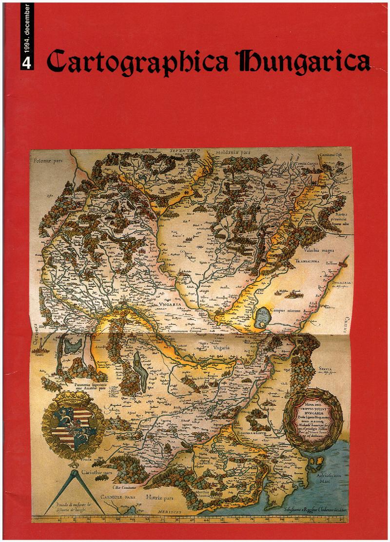 Image for Cartographica Hungarica, No. 4, October 1994