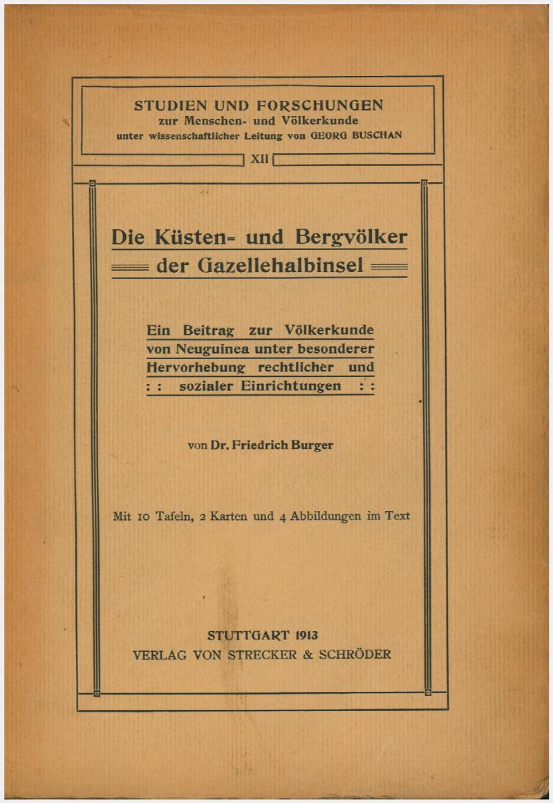 Image for Die Küsten- und Bergvölker der Gazellehalbinsel