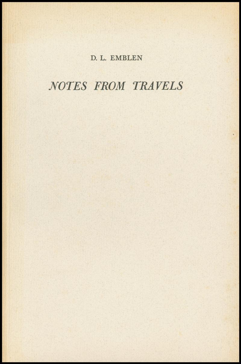 Image for Notes from Travels