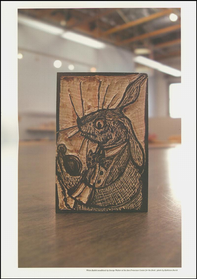 Image for Lewis Carroll Keepsake/Poster: White Rabbit Woodblock by George Walker