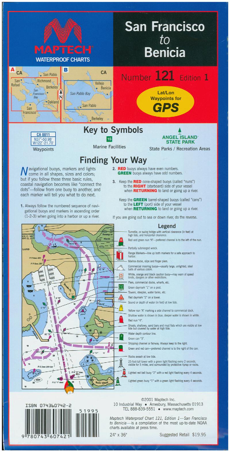 Image for Map: San Francisco to Benicia (MapTech, Number 121, Edition 1)
