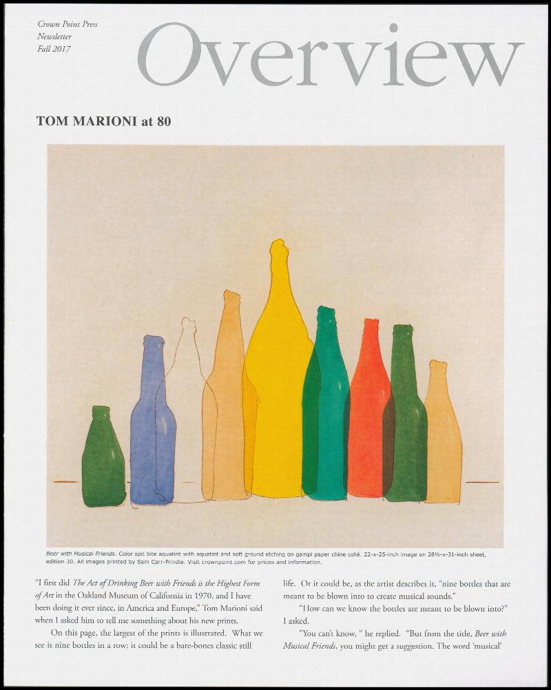 Image for Overview: Tom Marioni at 80 (Fall 2017, Brochure)