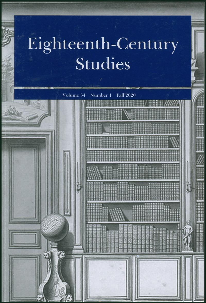 Image for Eighteenth-Century Studies: The South Sea Bubble, Mississippi Bubble, and Financial Revolution (Volume 54, No. 1, Fall 2020) (ASECS)