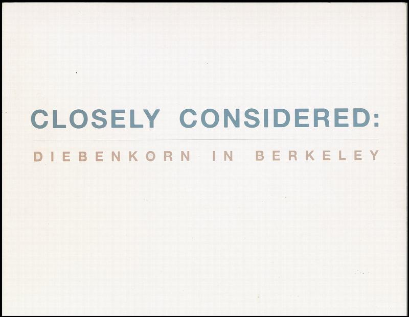 Image for Closely Considered: Diebenkorn in Berkeley
