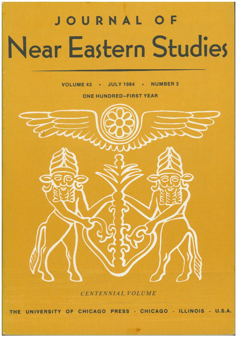 Image for Journal of Near Eastern Studies (Vol 43, July 1984, No 3)